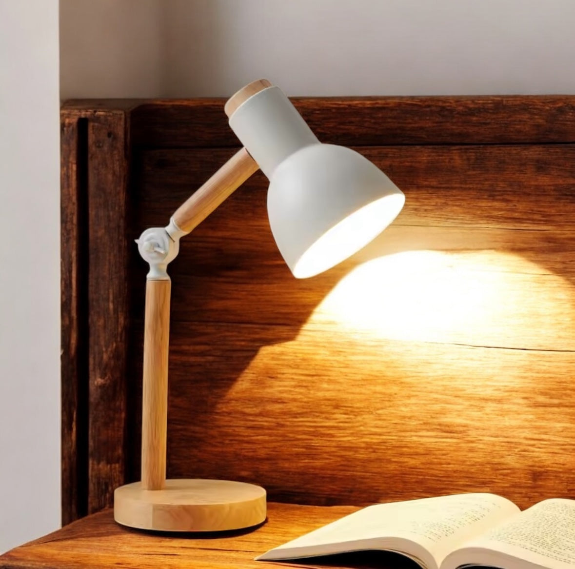 Nordic Wooden Colourful Desk Lamp
