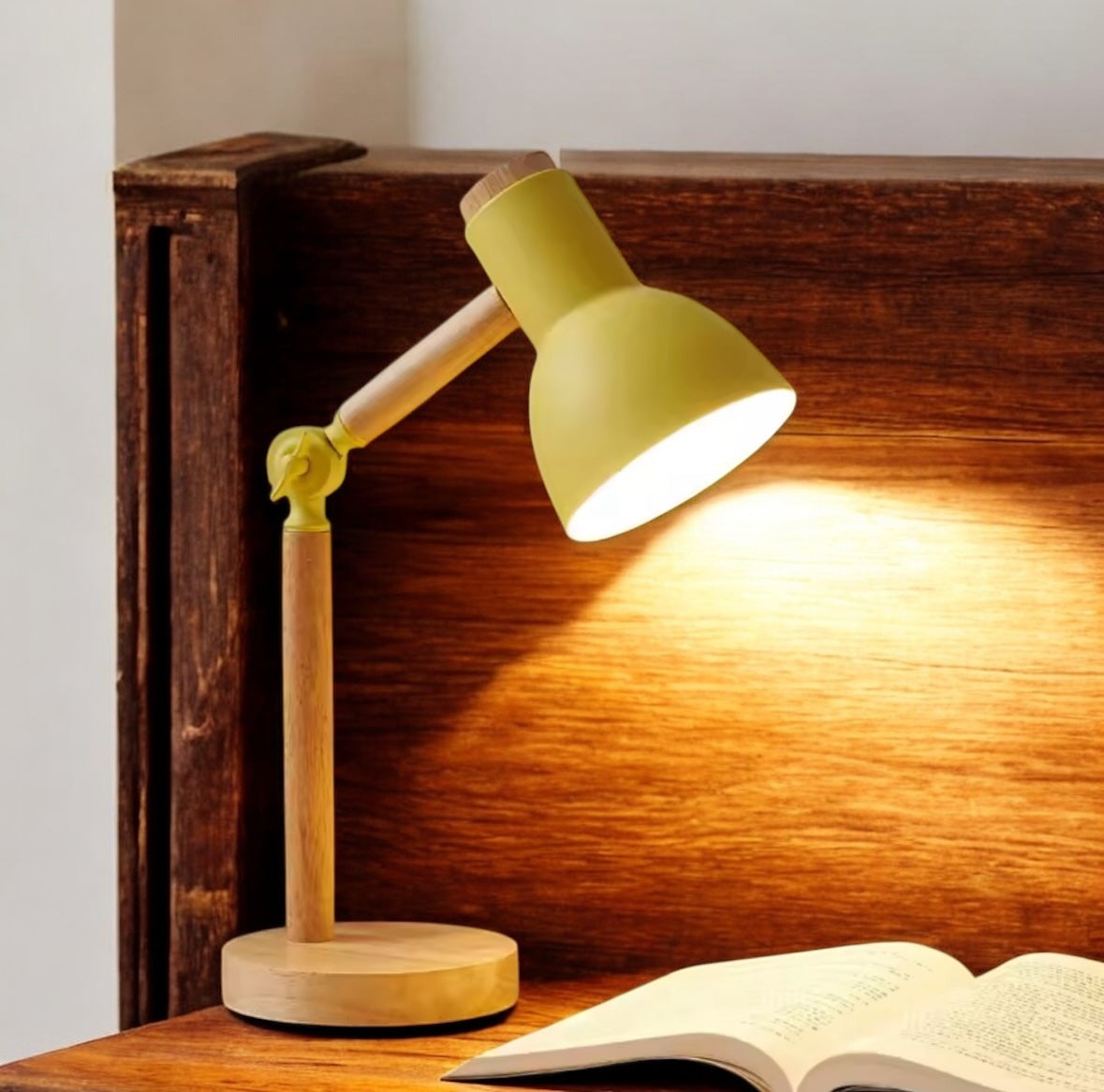 Nordic Wooden Colourful Desk Lamp
