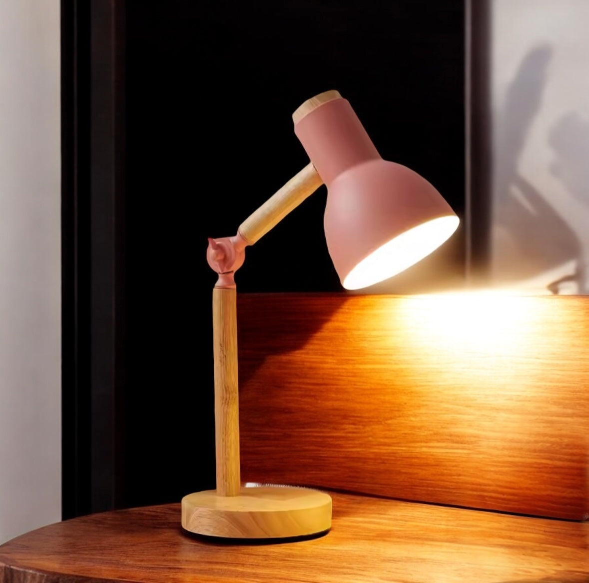 Nordic Wooden Colourful Desk Lamp