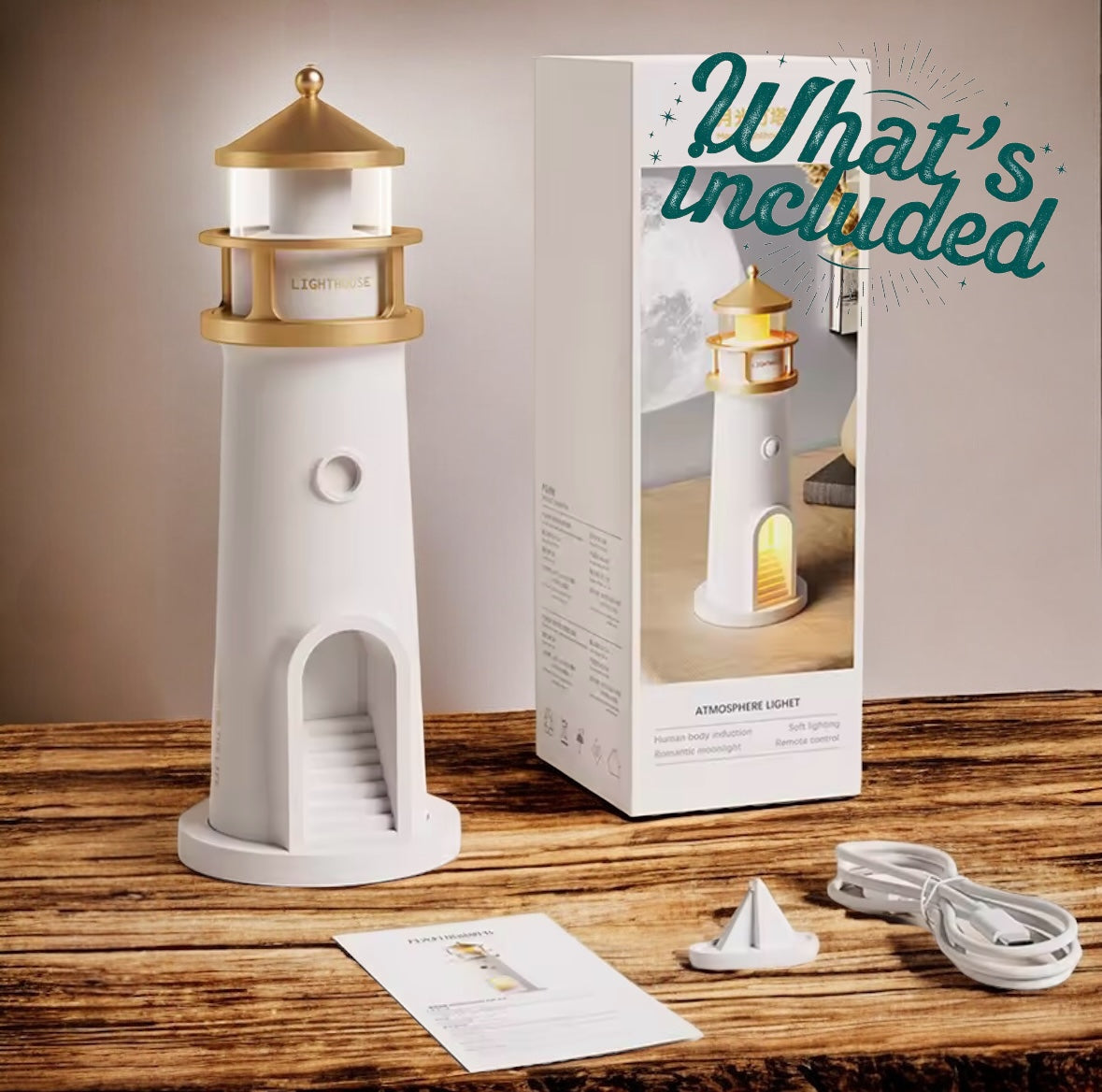 Tranquil Seas Projector Lighthouse Lamp