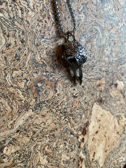Viking Necklace - Rustic Ravens Skull