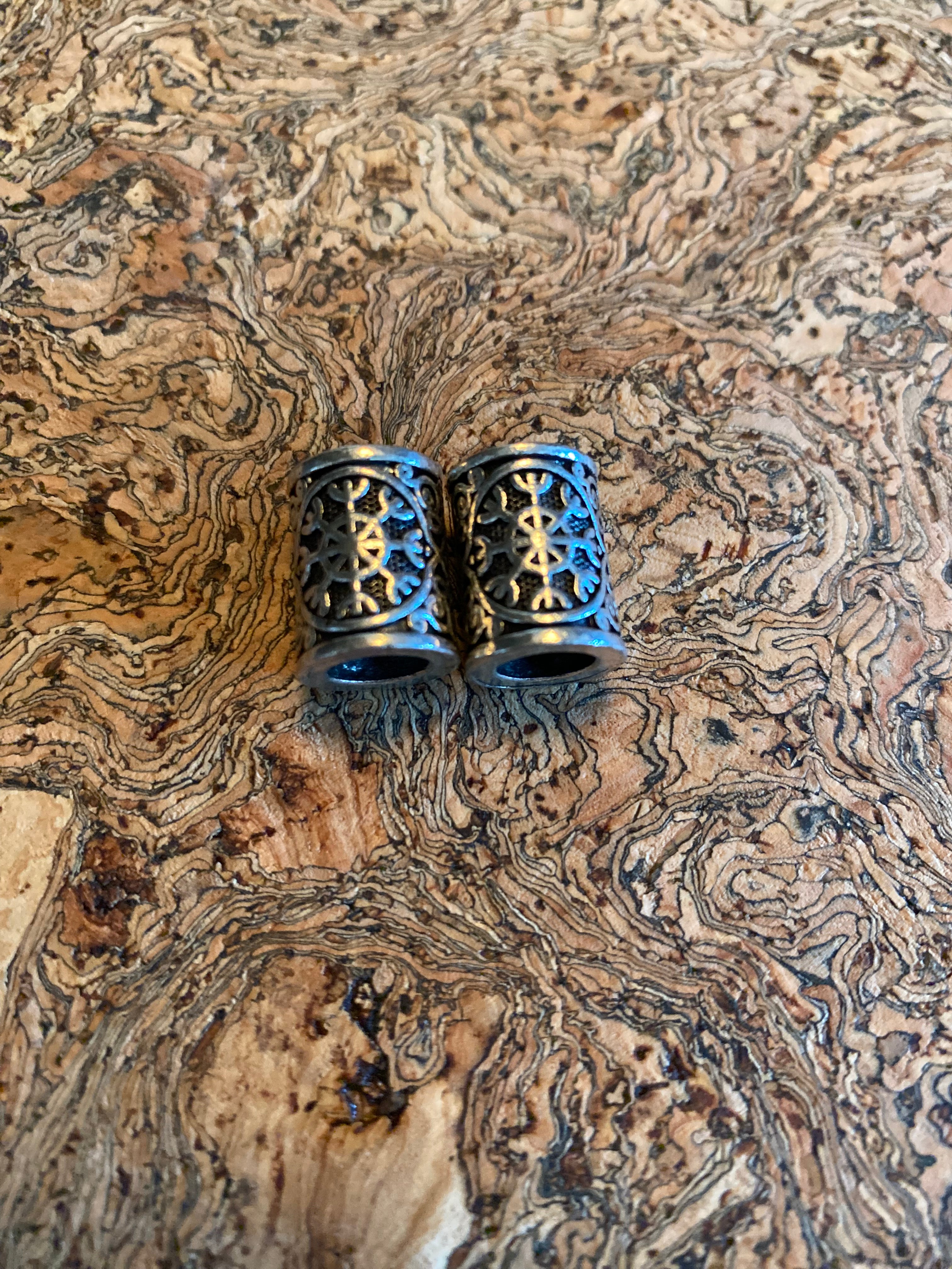 Viking Aegishjalmur Beard Beads