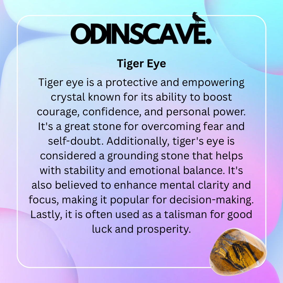 Tiger Eye Crystal Power Loop Necklace