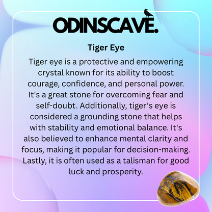 Tiger Eye Crystal Power Loop Necklace