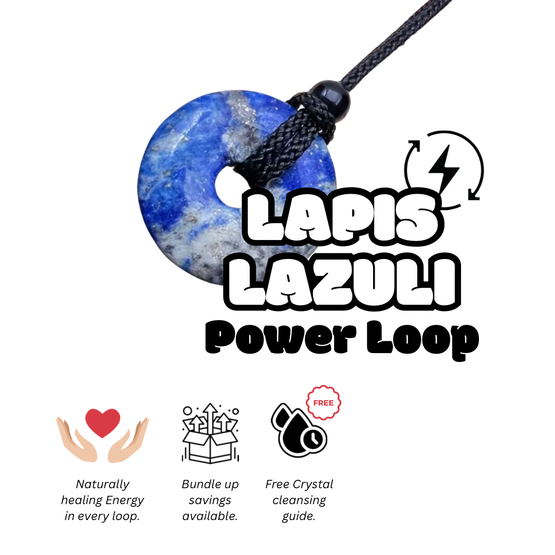 Lapis Lazuli Crystal Power Loop Necklace