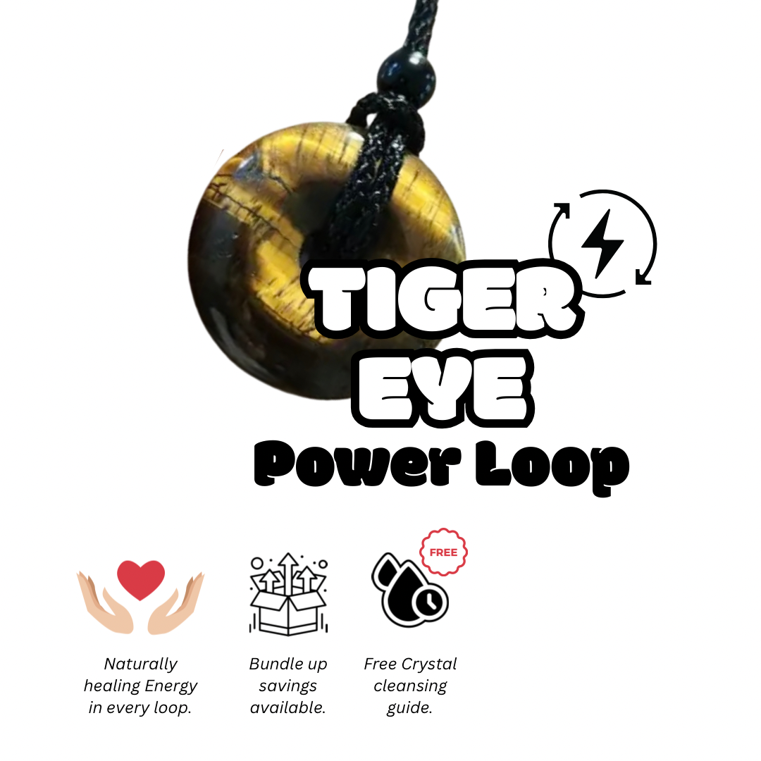 Tiger Eye Crystal Power Loop Necklace