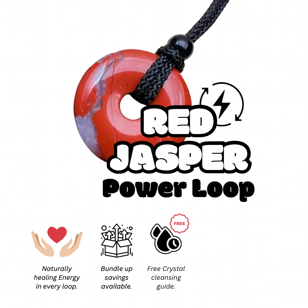 Red Jasper Crystal Power Loop Necklace