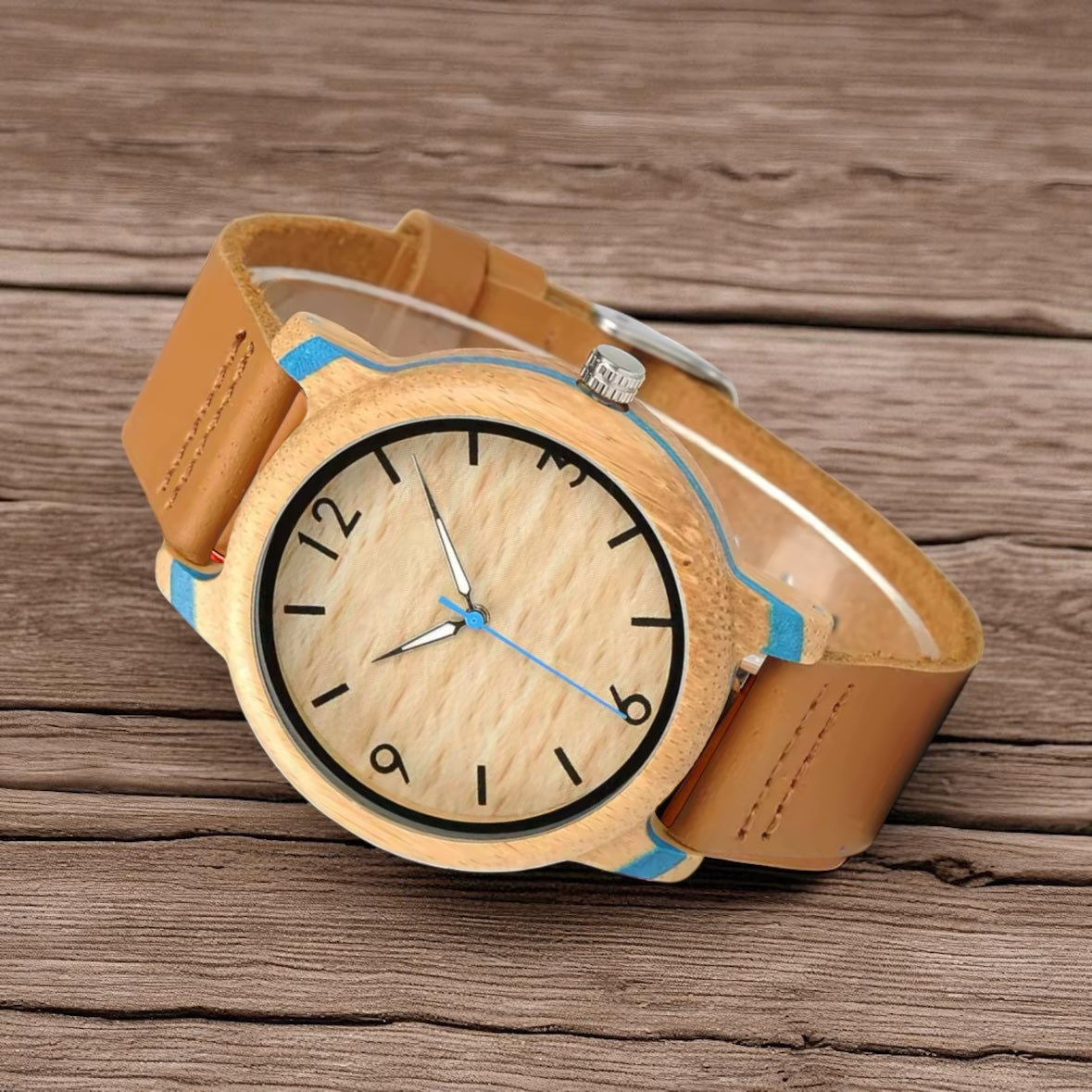 Hdur Leatherwood Simplistic Wooden Watch