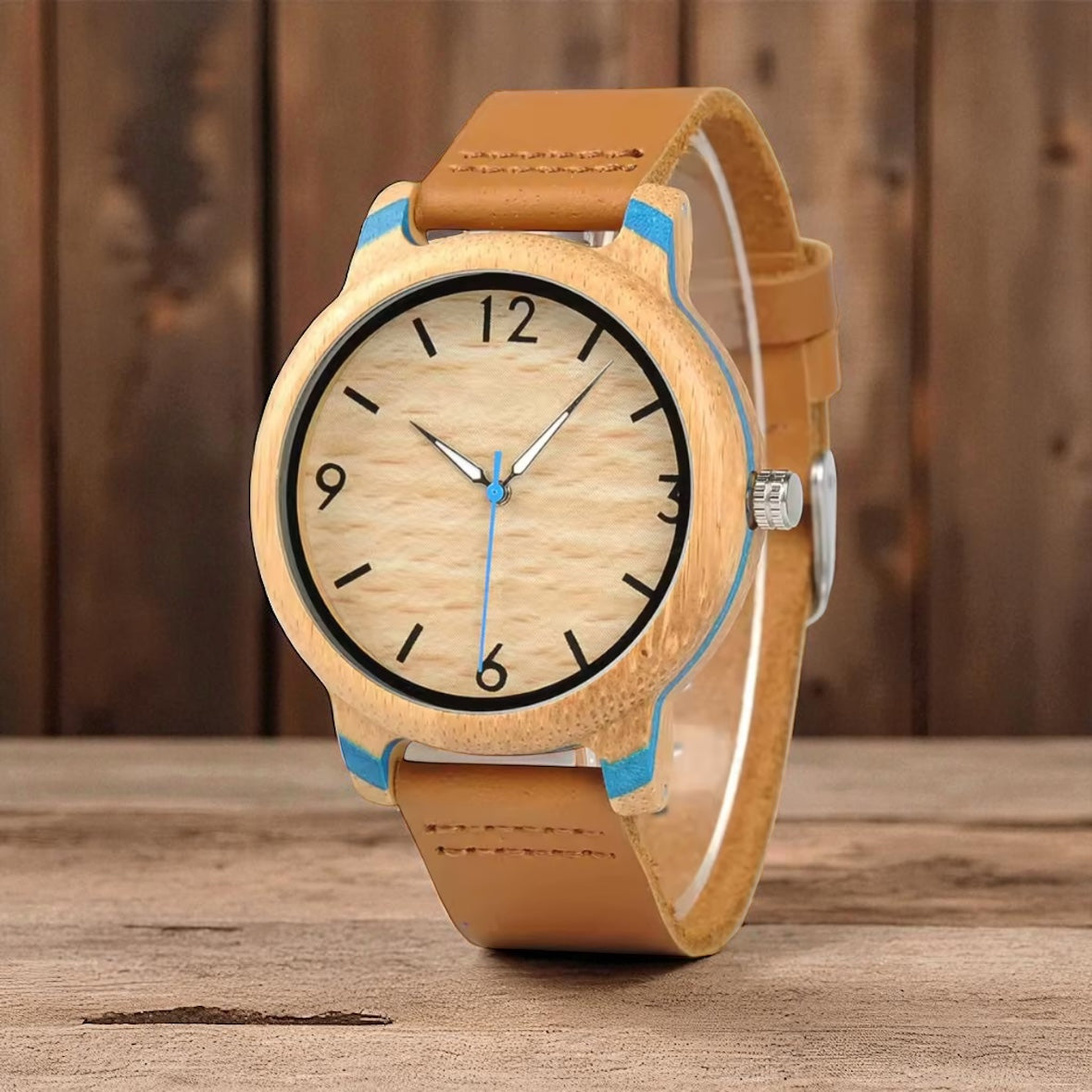 Hdur Leatherwood Simplistic Wooden Watch