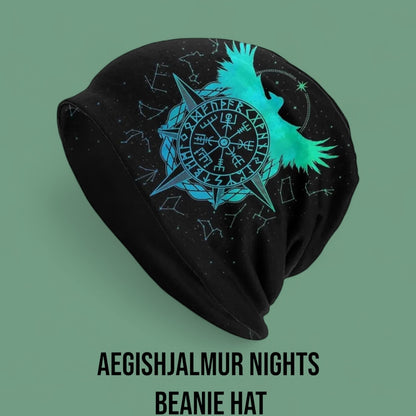 Nordic Beanie Hat - Aegishjalmur Nights