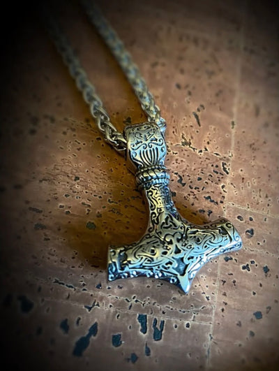 Heavy Classic Thor Hammer Viking Necklace