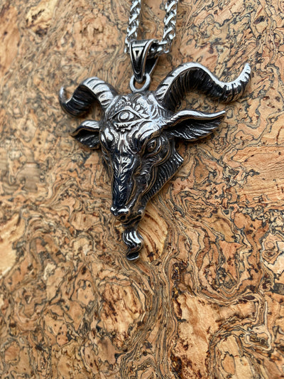 Pagan Necklace - Lucifer 3D Rams Head