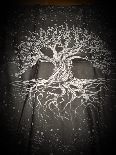 Pagan Tarot Card Tablecloth - The Shimmering Yggdrasil Tree