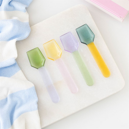 Pastel Glass Dessert Spoons (Set of 4)