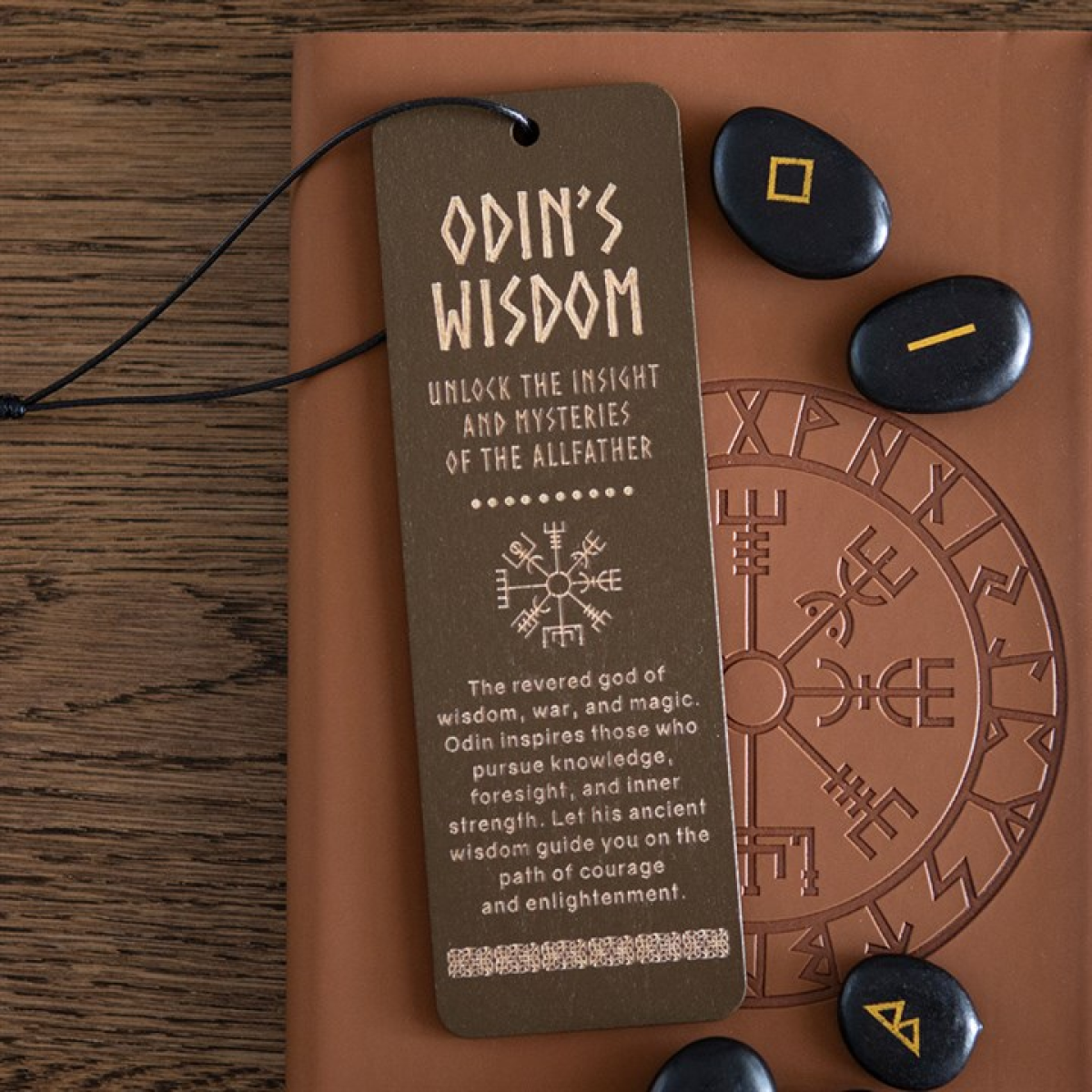 Odin's Wisdom Viking Wooden Bookmark
