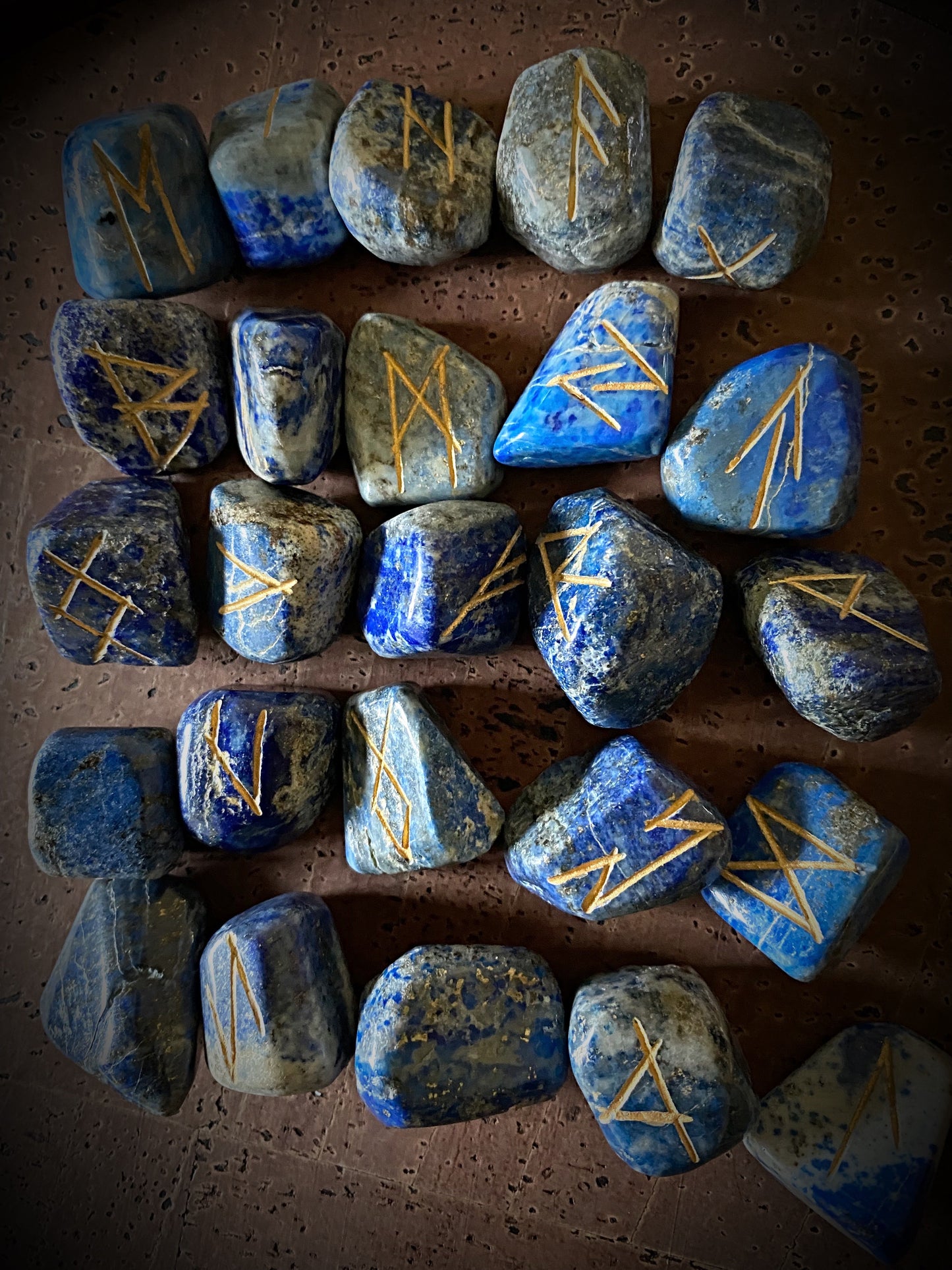 Runes Set - Lapis Lazuli Stone