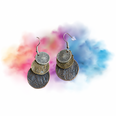Viking Coin Stack Pair Of Earrings