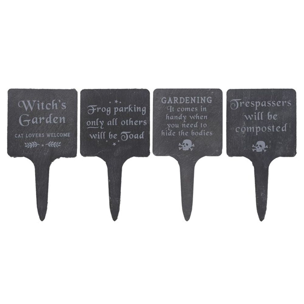 Gothic Slate Garden Signs (4 Pack)