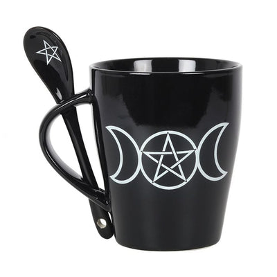 Pagan Triple Moon Mug and Spoon Set