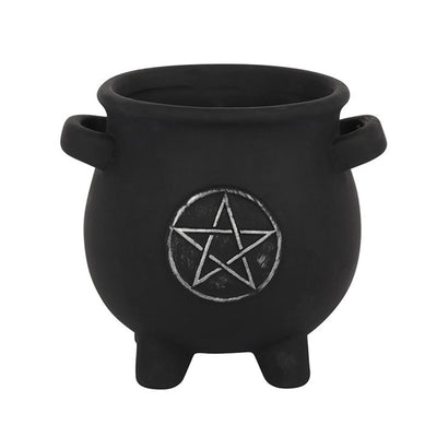 Black Pentagram Cauldron Plant Pot