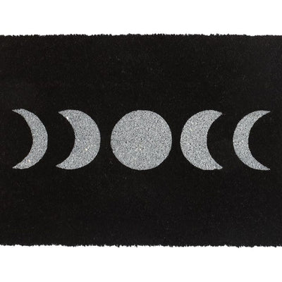 Black Triple Moon Doormat