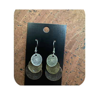 Viking Coin Stack Pair Of Earrings