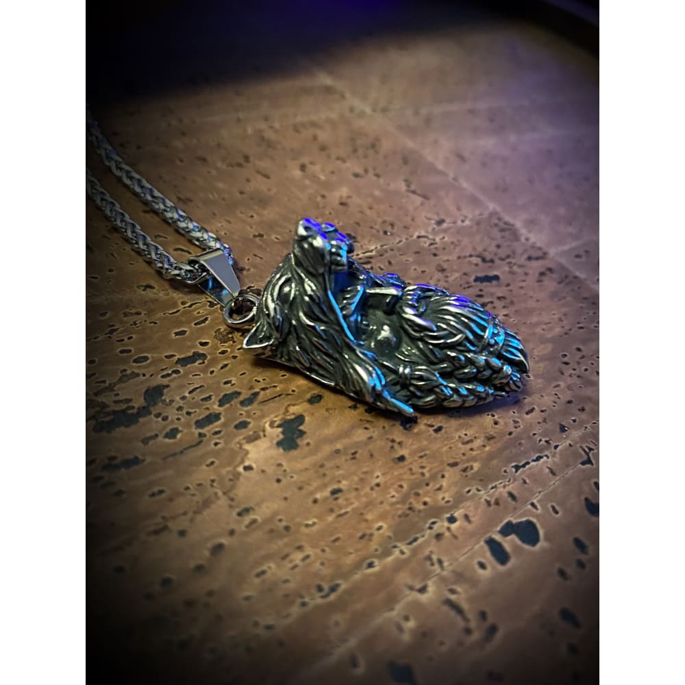 Viking Necklace - Odin Wolf Warrior