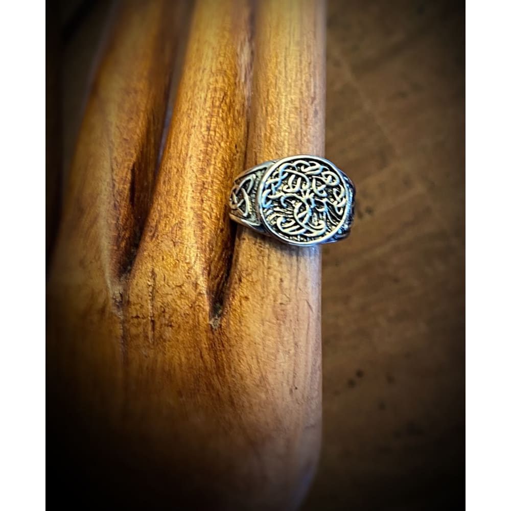 Viking Ring - Silver Tree Of Life Knotwork